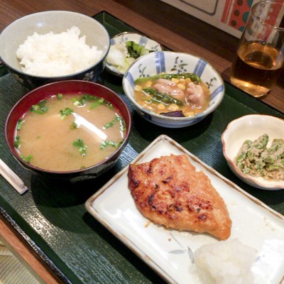 五反田焼鳥おかめのカジキ味噌漬け定食