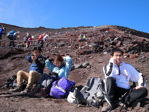 富士山登山　9号目広場