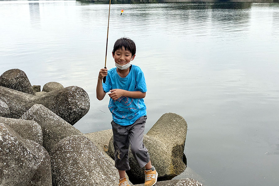 多摩川　手長エビ釣り