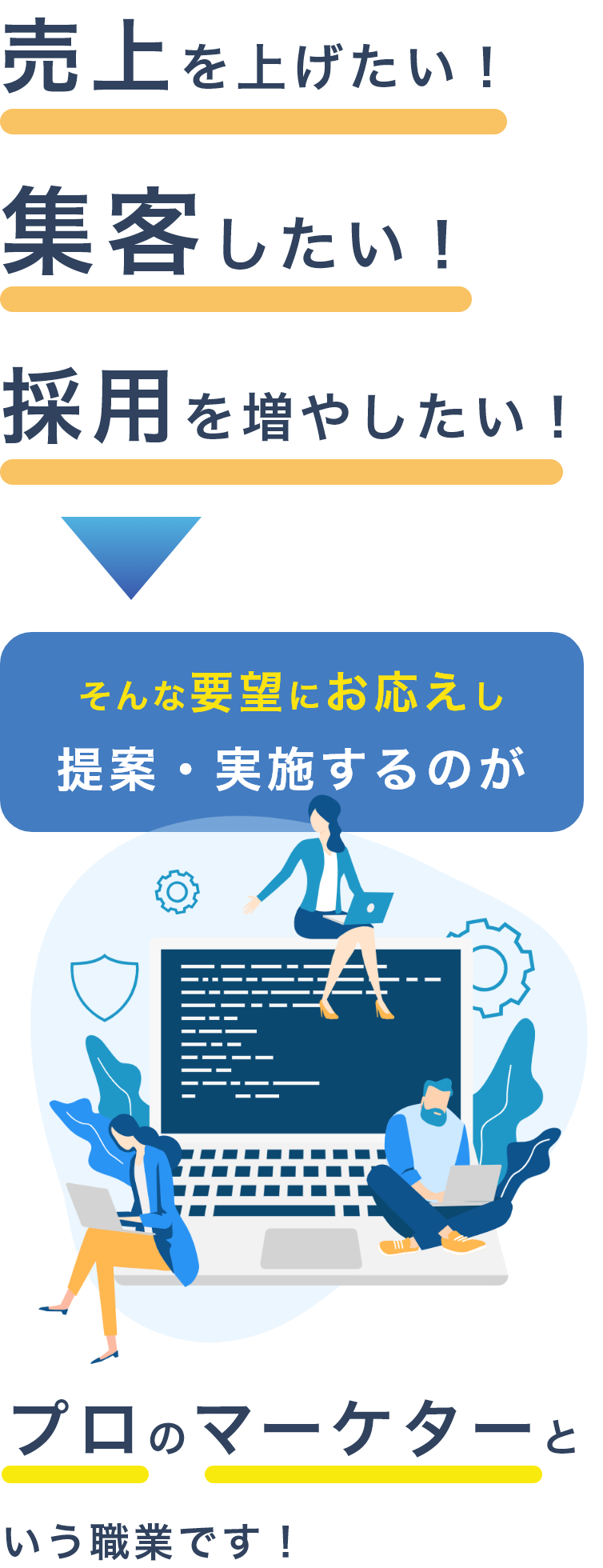 プロのマーケターを使って集客を丸投げしませんか？？